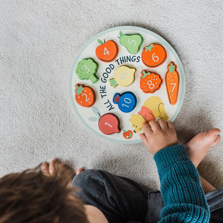 Дървен пъзел за броене, Мечо Пух by Orange Tree Toys