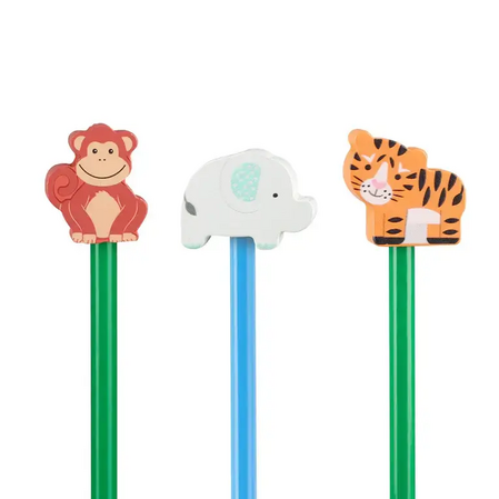 Комплект моливи с гумичка, животните от джунглата by Orange Tree Toys