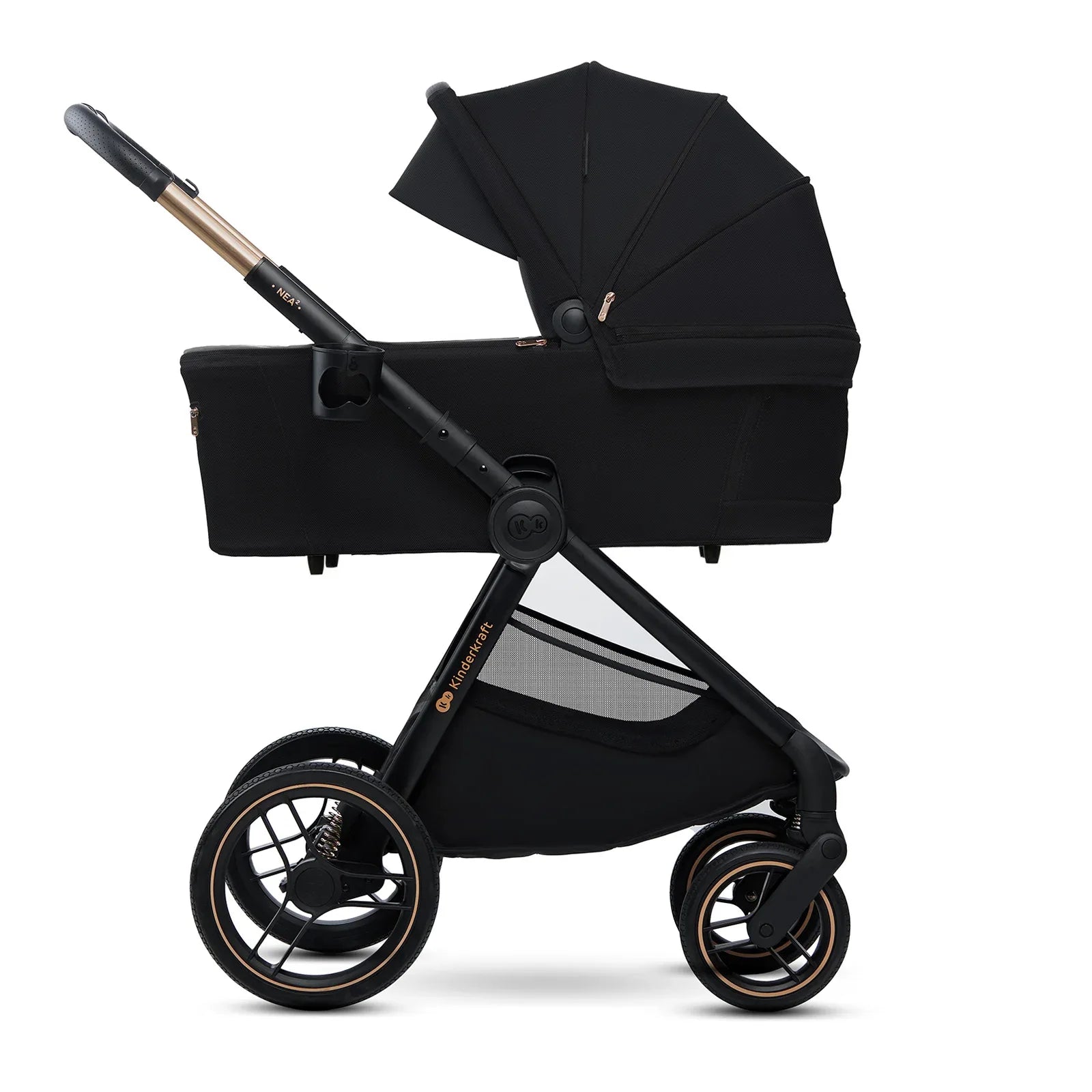 KinderKraft бебешка количка 2в1 NEA 2.0 MIDNIGHT BLACK by KinderKraft