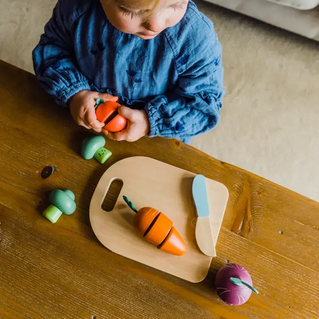 Комплект дървени зеленчуци за рязане, 10 части by Orange Tree Toys
