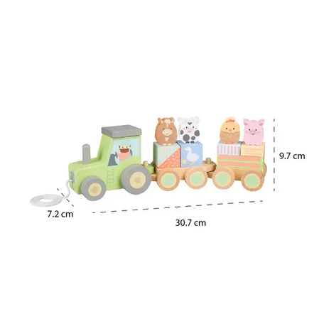 Играчка за дърпане и сортиране, животните от фермата by Orange Tree Toys