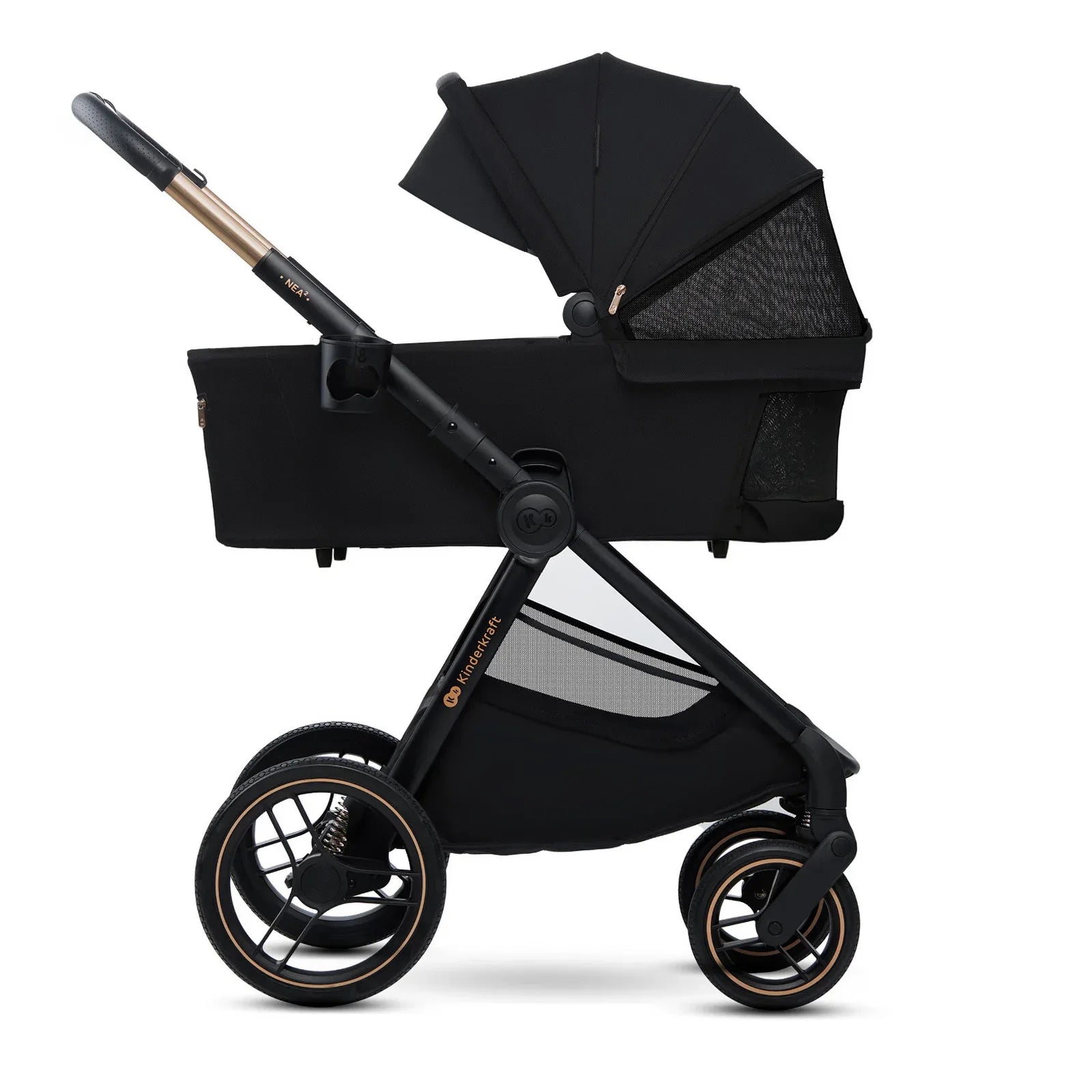 KinderKraft бебешка количка 2в1 NEA 2.0 MIDNIGHT BLACK by KinderKraft