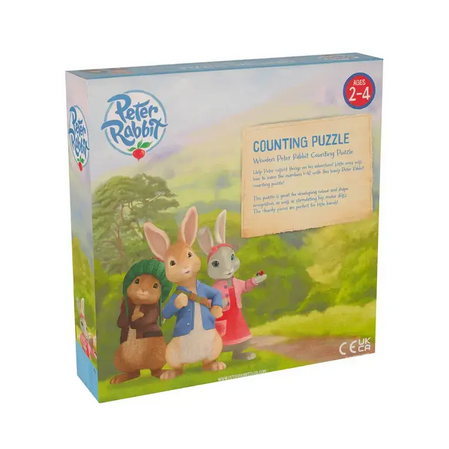 Дървен Пъзел, Orange Tree Toys, Peter Rabbit, Числа и броене by Orange Tree Toys