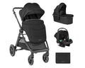 Комбинирана количка 3в1 с кош за новородено Ava Black by Kikkaboo