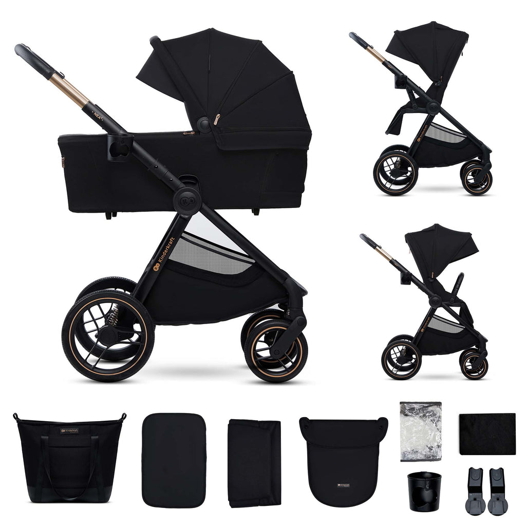 KinderKraft бебешка количка 2в1 NEA 2.0 MIDNIGHT BLACK by KinderKraft
