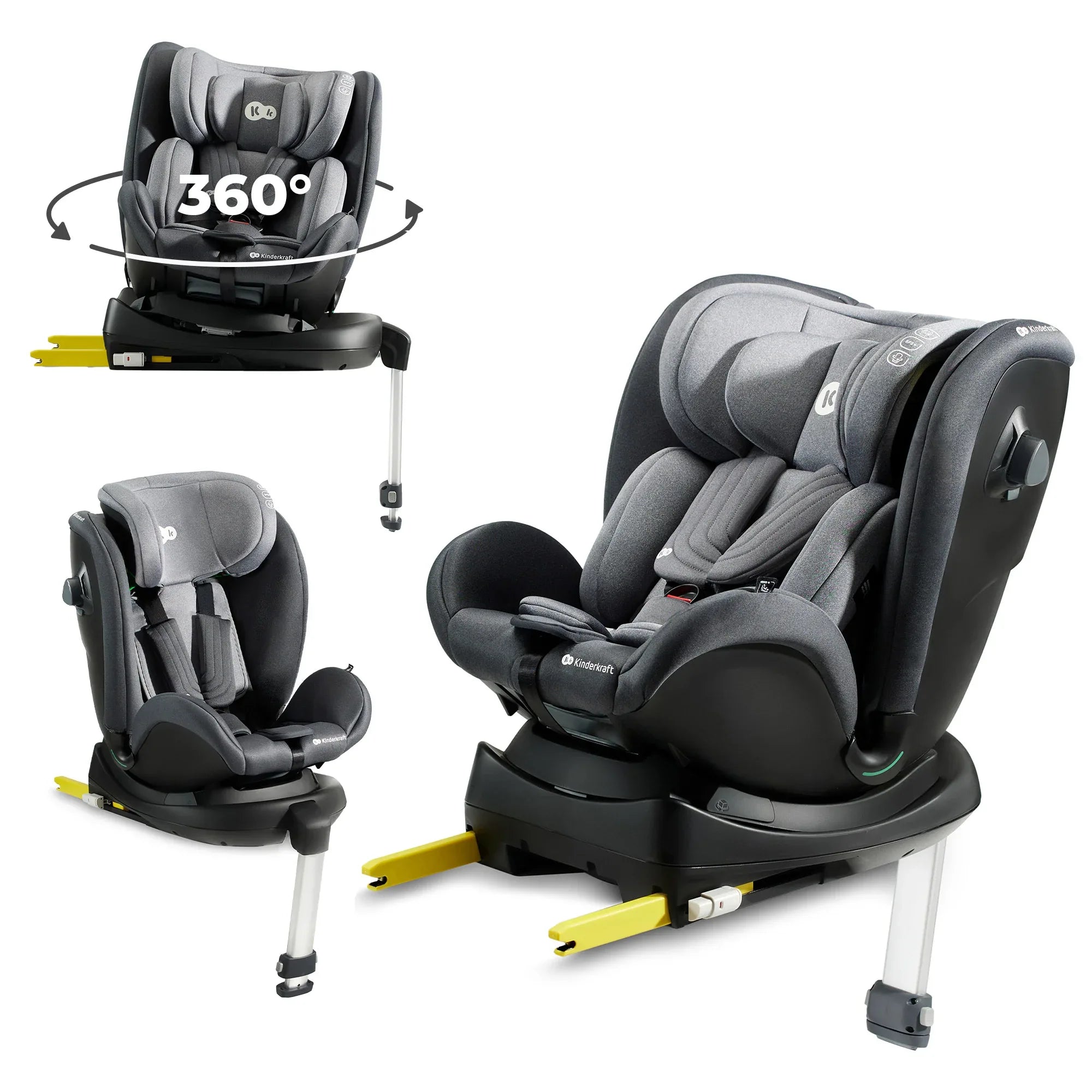 Kinderkraft столче за кола XRIDER i-Size GREY by KinderKraft
