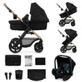 KinderKraft MOOV 2 бебешка количка 3в1 PURE BLACK by KinderKraft