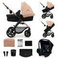 KinderKraft MOOV 2 бебешка количка 3в1 SAND BEIGE by KinderKraft