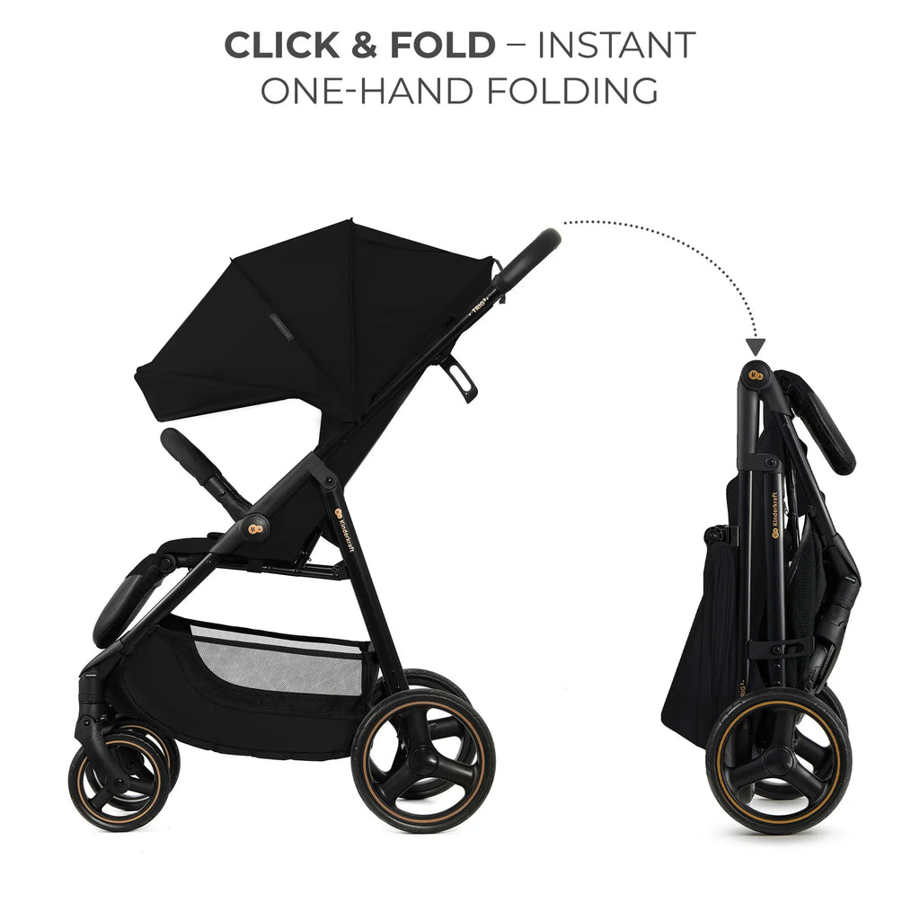 Kinderkraft TRIG 3 бебешка количка ONYX BLACK by KinderKraft