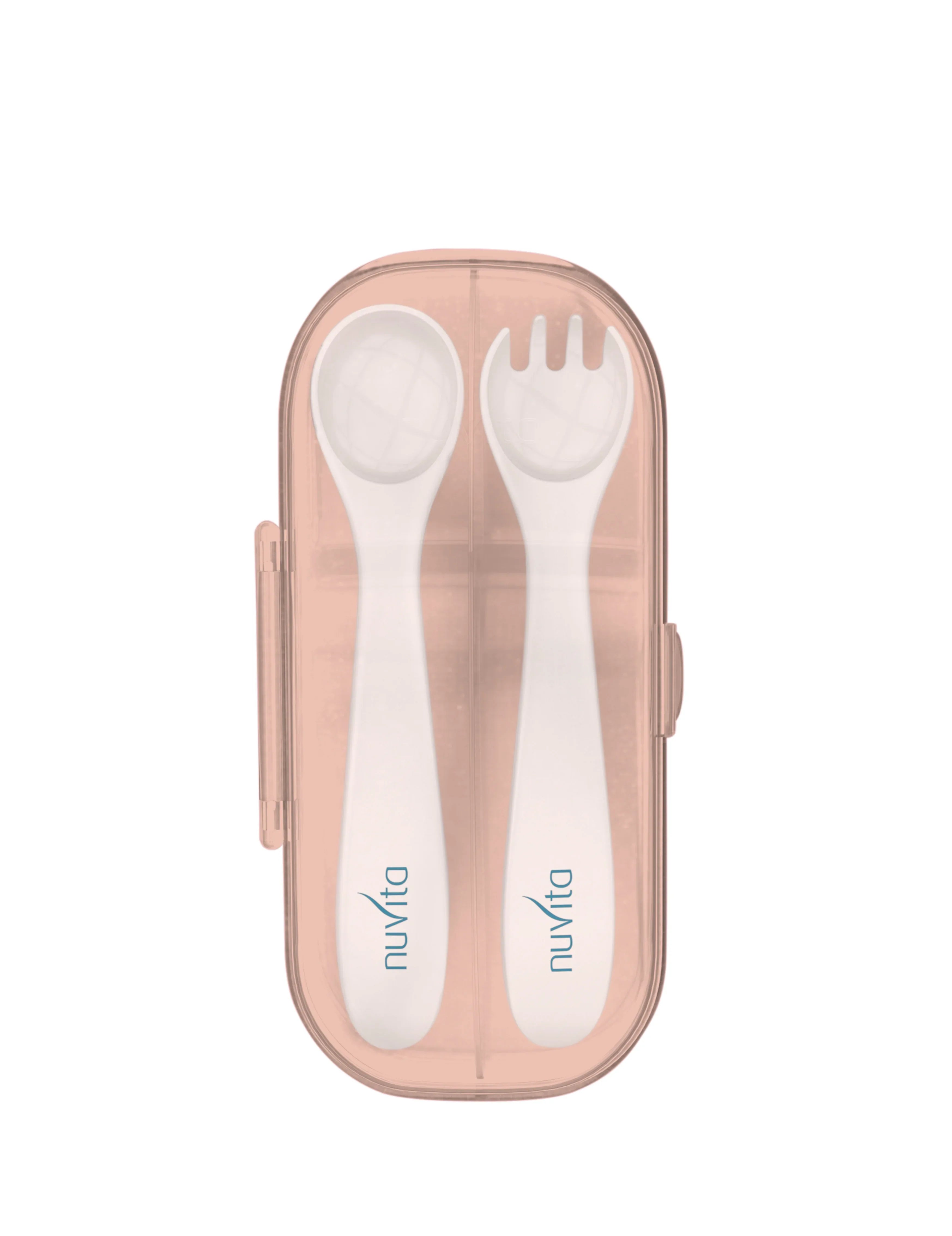 8477 Nuvita комплект вилица и лъжица в кутия ENGLISH ROSE by Nuvita