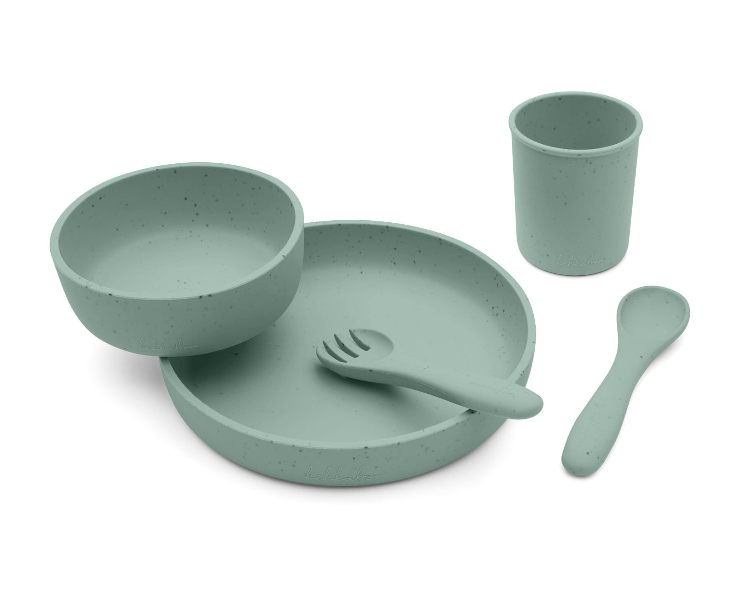 Сет за хранене 5 части Platinum Silicone Sage by Kikkaboo