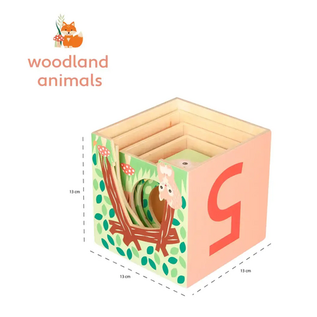 Дървени Кубчета за подреждане - Woodland Animals by Orange Tree Toys