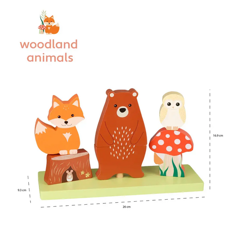 Пъзел низанка с животни - Woodland Animals by Orange Tree Toys