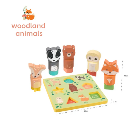 3D Пъзел с животни - Woodland Animals by Orange Tree Toys