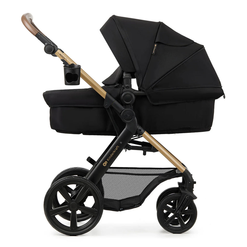 KinderKraft MOOV 2 бебешка количка 3в1 PURE BLACK by KinderKraft