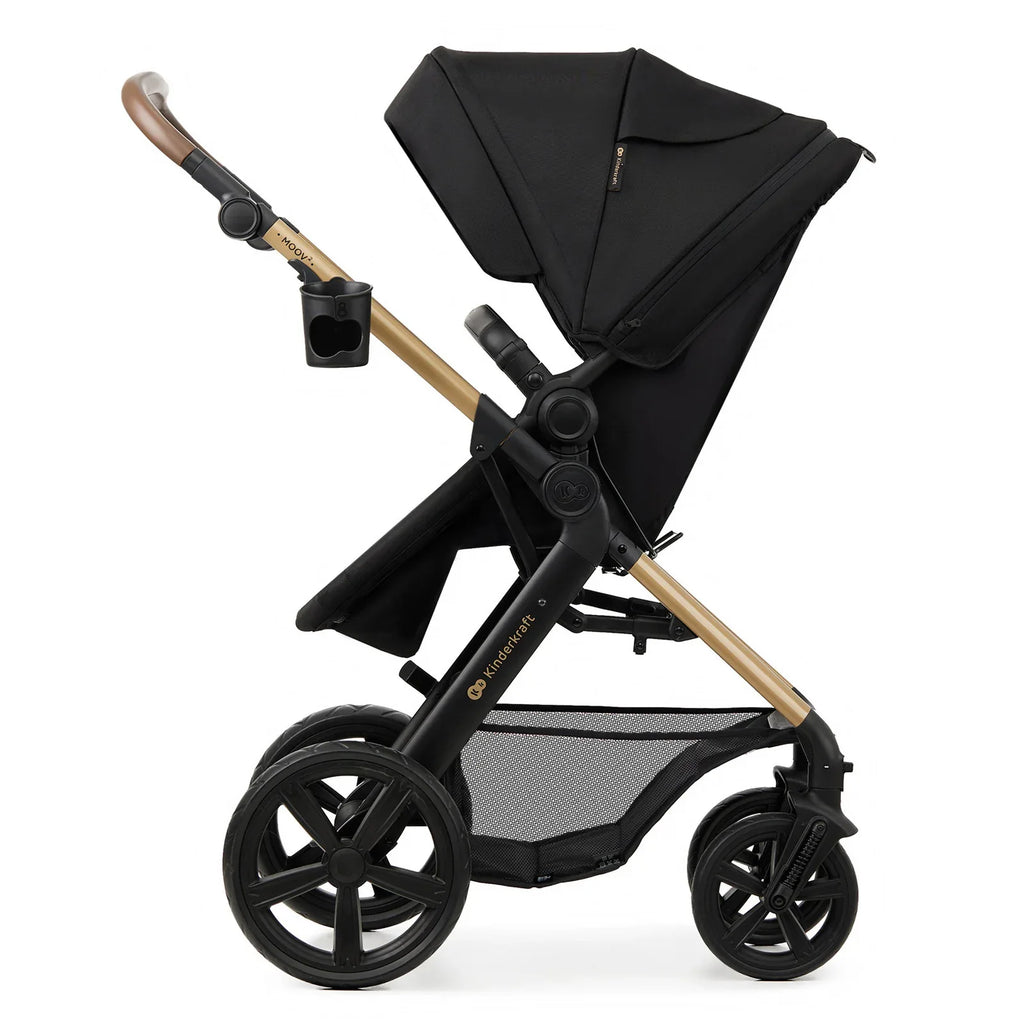 KinderKraft MOOV 2 бебешка количка 3в1 PURE BLACK by KinderKraft