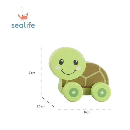 Дървена играчка за бутане "Костенурка" - Sea Life by Orange Tree Toys