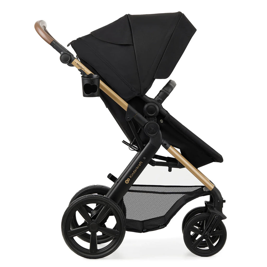 KinderKraft MOOV 2 бебешка количка 3в1 PURE BLACK by KinderKraft