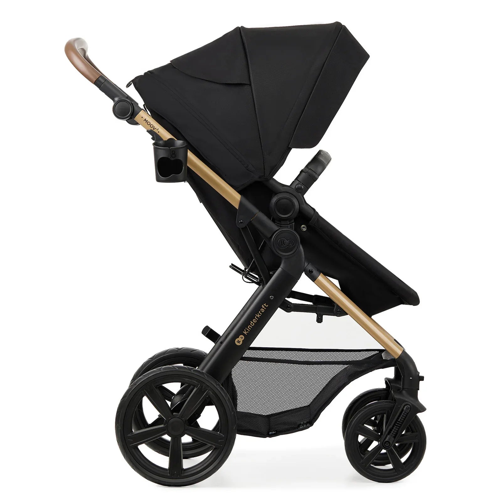 KinderKraft MOOV 2 бебешка количка 3в1 PURE BLACK by KinderKraft