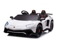 Акумулаторна кола Licensed Lamborghini Aventador SVJ White + батерия 24V/10AH by Kikkaboo