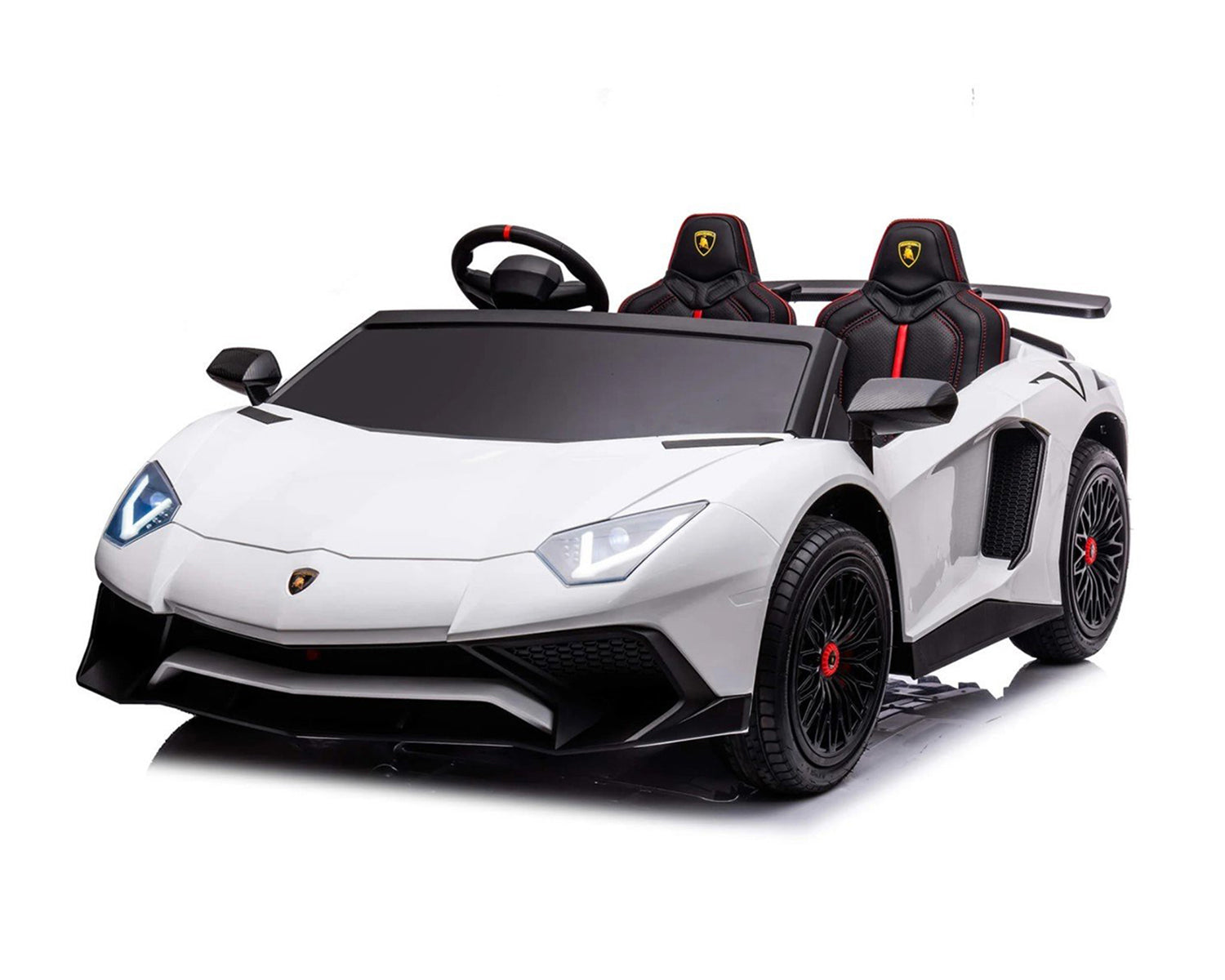 Акумулаторна кола Licensed Lamborghini Aventador SVJ White + батерия 24V/10AH by Kikkaboo