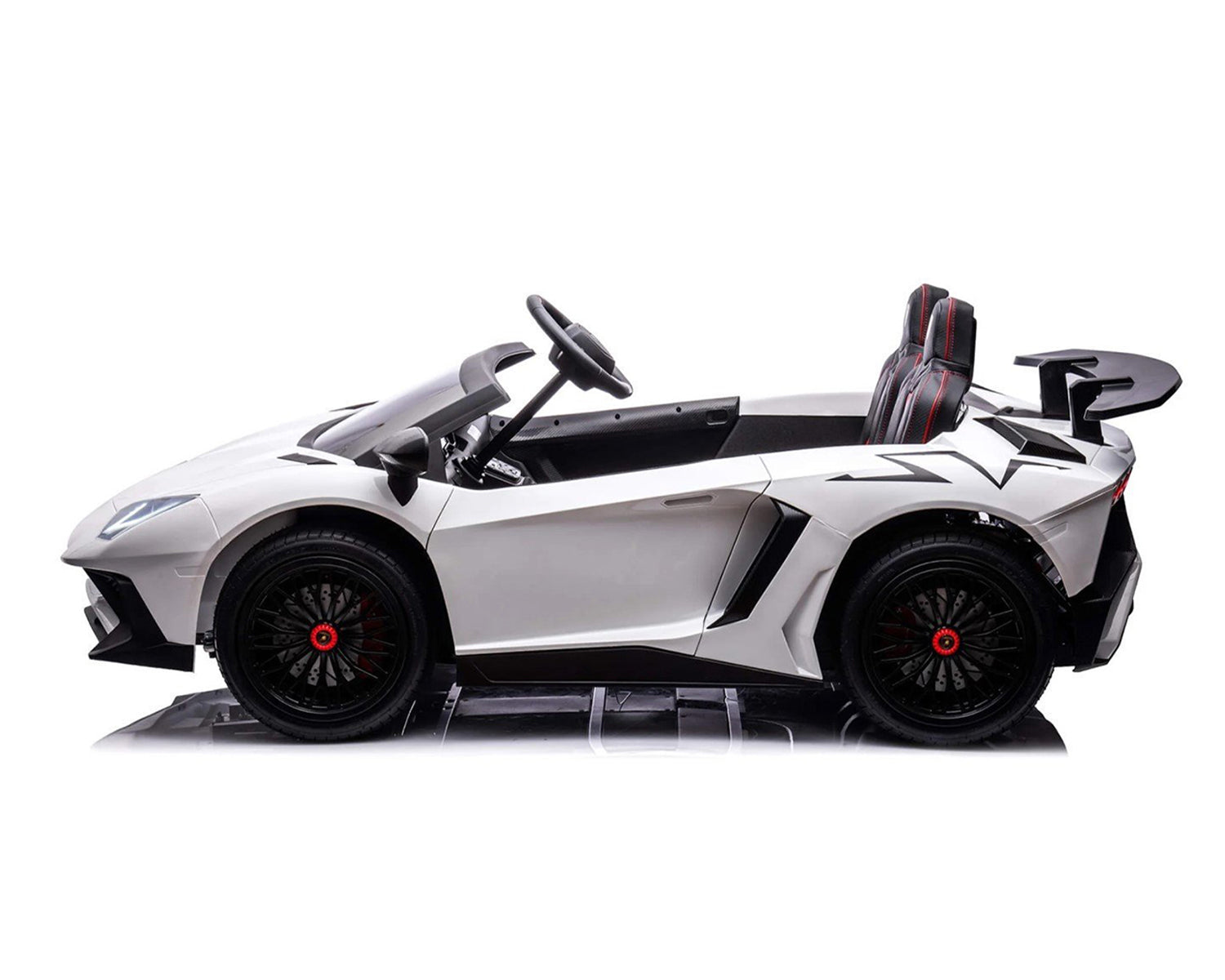 Акумулаторна кола Licensed Lamborghini Aventador SVJ White + батерия 24V/10AH by Kikkaboo
