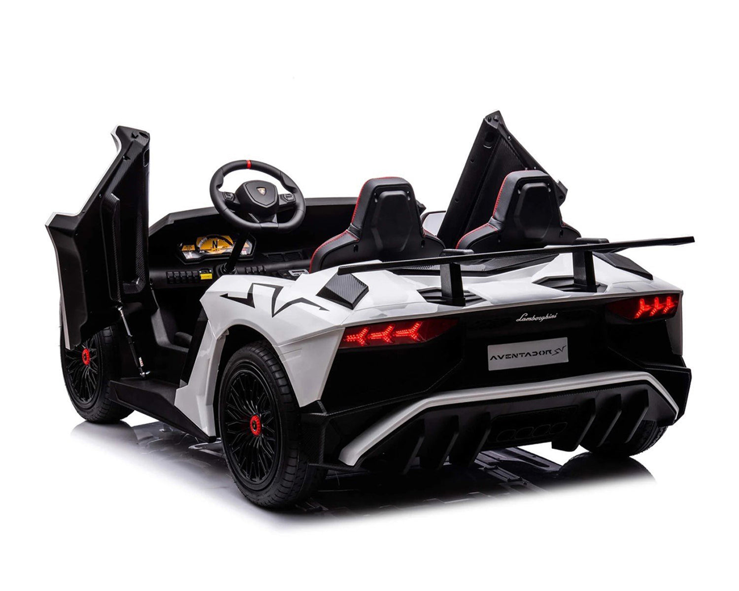 Акумулаторна кола Licensed Lamborghini Aventador SVJ White + батерия 24V/10AH by Kikkaboo