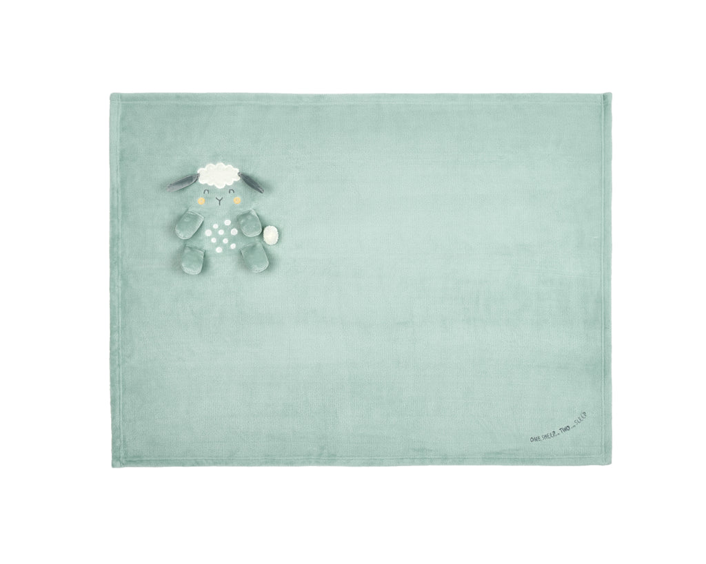 Бебешко одеяло с 3D бродерия Sleepy Sheep by Kikkaboo