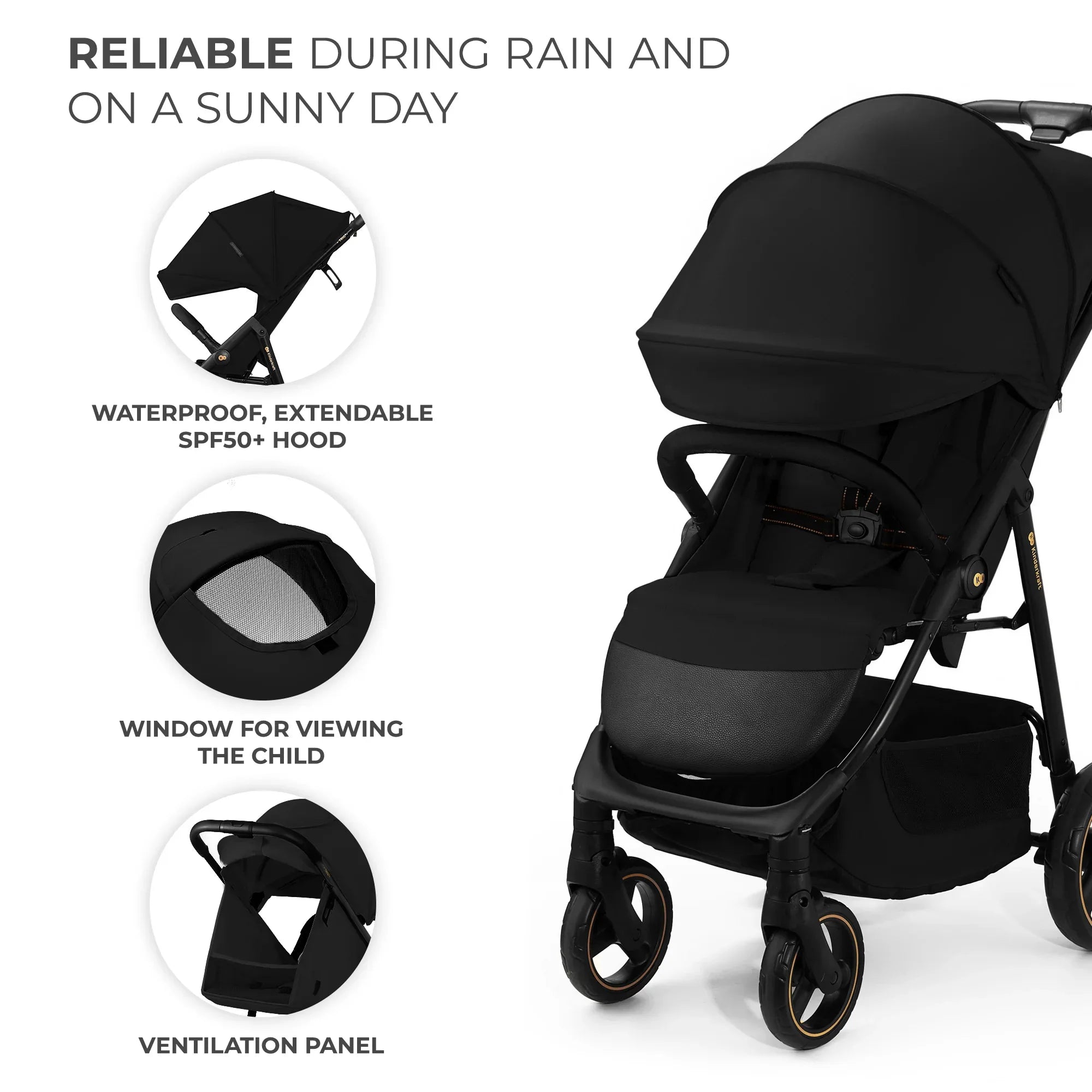 Kinderkraft TRIG 3 бебешка количка ONYX BLACK by KinderKraft