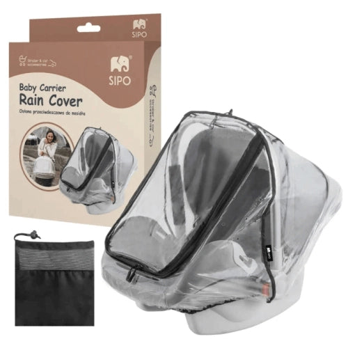 Sipo универсален бебешки дъждобран за кошница за кола с цип by SIPO