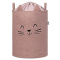 Кош за съхранение на играчки xl с връзка, розова котка by SIPO