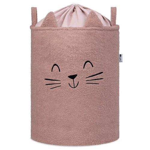Кош за съхранение на играчки xl с връзка, розова котка by SIPO