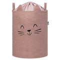 Кош за съхранение на играчки xl с връзка, розова котка by SIPO