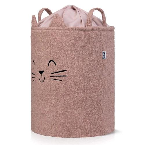 Кош за съхранение на играчки xl с връзка, розова котка by SIPO