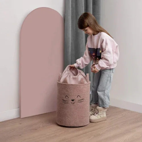Кош за съхранение на играчки xl с връзка, розова котка by SIPO