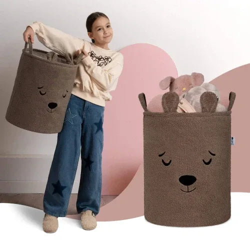 Кош за съхранение на играчки xl с връзка, кафяво мече by SIPO