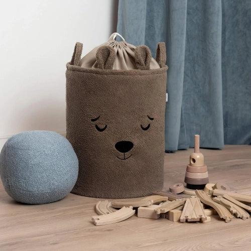 Кош за съхранение на играчки xl с връзка, кафяво мече by SIPO