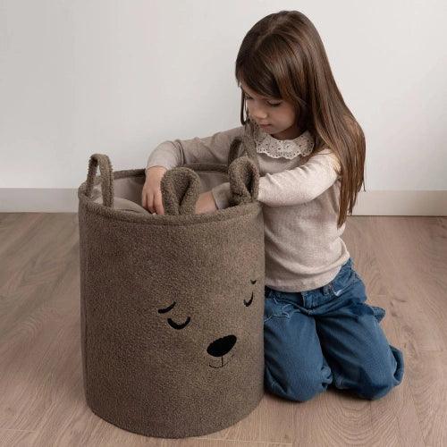 Кош за съхранение на играчки xl с връзка, кафяво мече by SIPO
