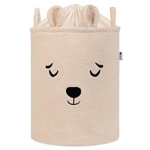 Кош за съхранение на играчки xl с връзка, бежово мече by SIPO