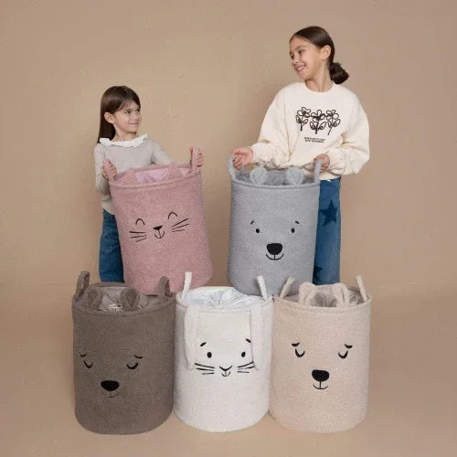 Кош за съхранение на играчки xl с връзка, бежово мече by SIPO