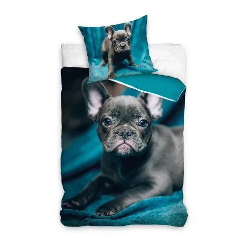Двулицев спален комплект French Bulldog - 2 части by SONNE