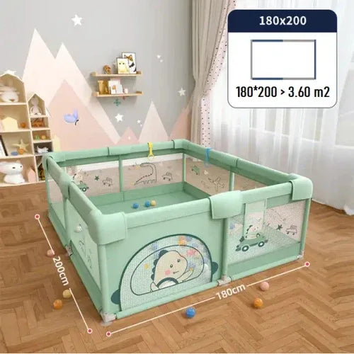 Детска мека ограда за игра Kai mint 180*200*65 by SONNE