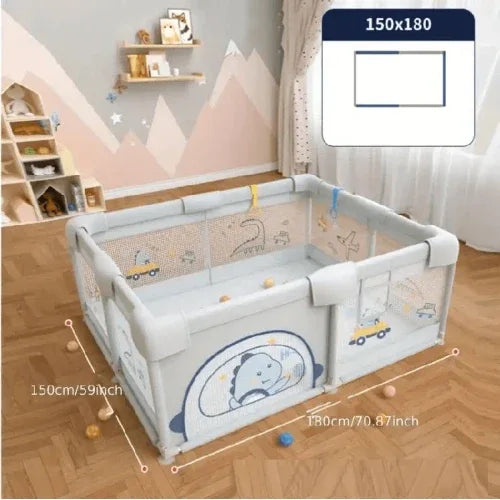 Детска кошара за игра Kai grey Junior с вендузи 150*200*65 by SONNE