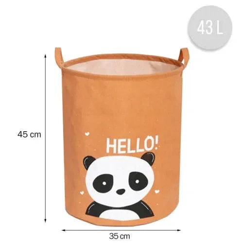 Детска памучна кошница за съхранение на играчки, Hello Panda by SIPO