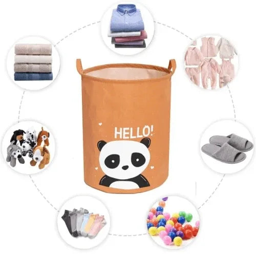 Детска памучна кошница за съхранение на играчки, Hello Panda by SIPO