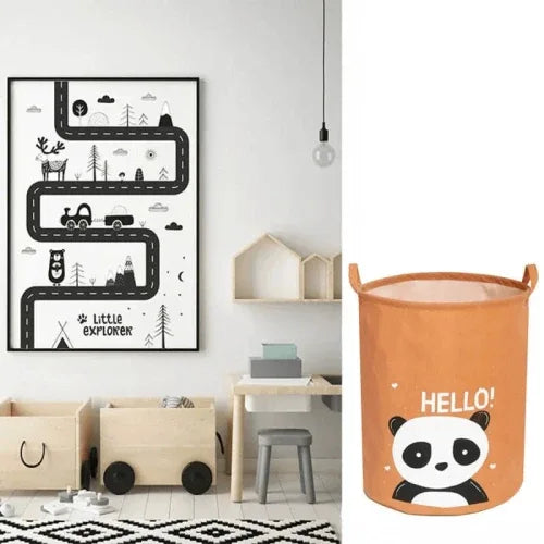 Детска памучна кошница за съхранение на играчки, Hello Panda by SIPO