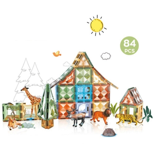 Детски магнитни блокове Atom с различна форма и 84 части by SONNE