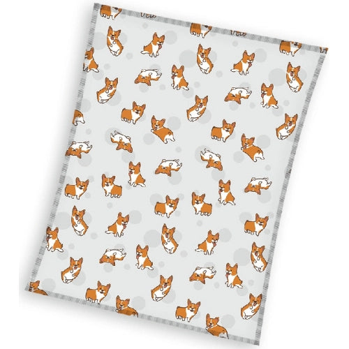 Меко бебешко одеяло Welsh Corgy dogs 130x170 by SONNE