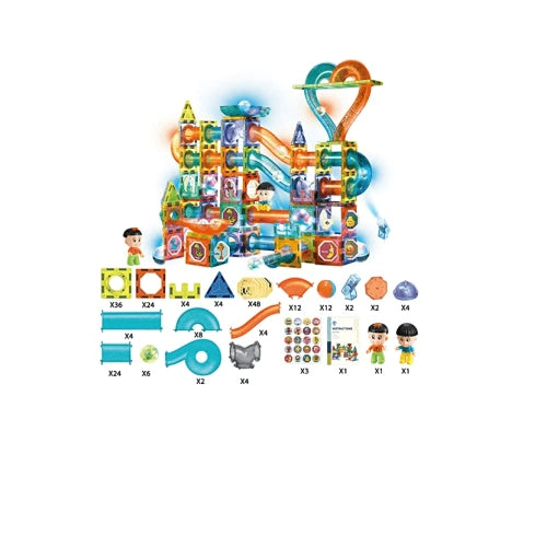 Голям магнитен конструктор Agera със светещо топче 202 части by SONNE