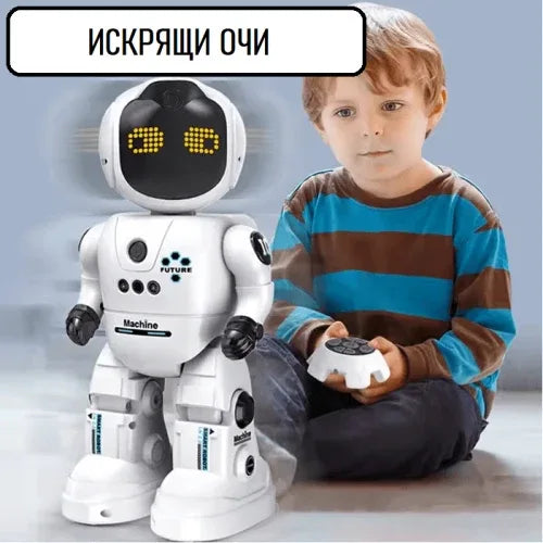 Детски бял робот Solo с функция говор и команди by SONNE